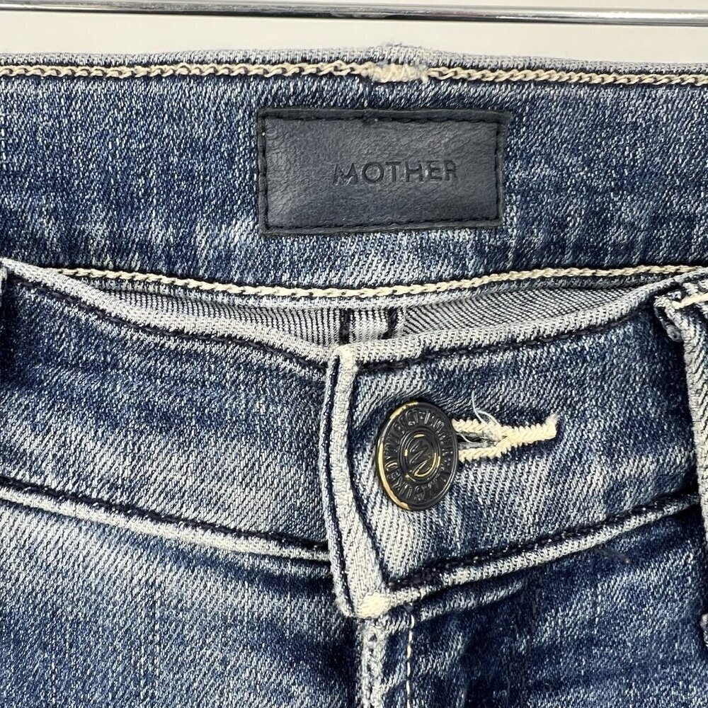 Mother The Mid Rise Dazzler Ankle Fray Weekend Warrior Size 26 Distressed - Picture 7 of 12
